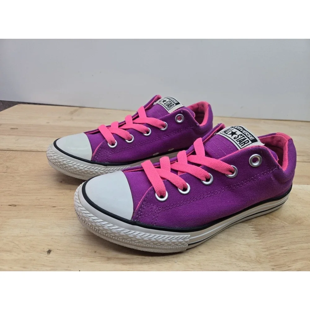 Converse All Star Low Top Sneakers‎ Size Juniors 3 Purple/Pink